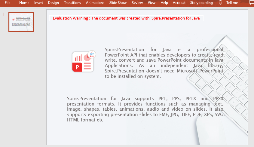 Java: Add or Extract Images in PowerPoint Documents