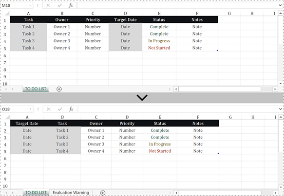 Java: Change the Column Order in Excel