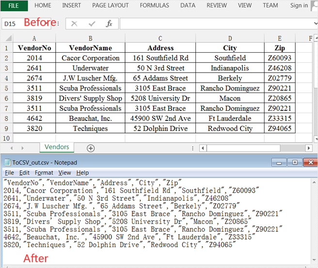 Java: Convert Excel to CSV and Vice Versa