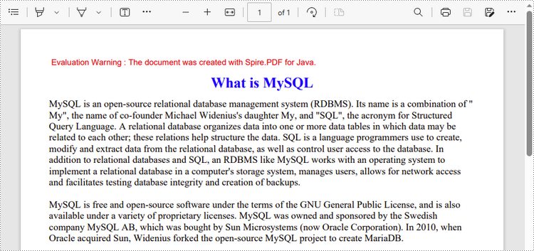 Java: Create a PDF Document