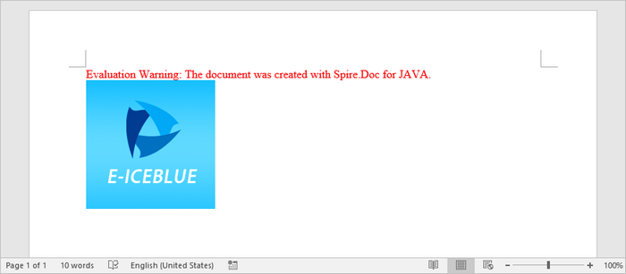 Add an image to a Word document in java
