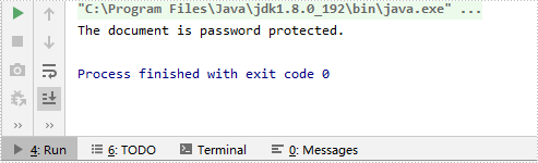 Java: Detect if a PDF Document is Password Protected