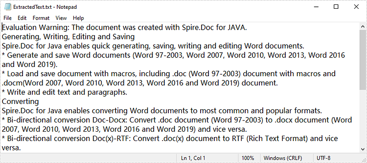 Java: Extract Text and Images from Word