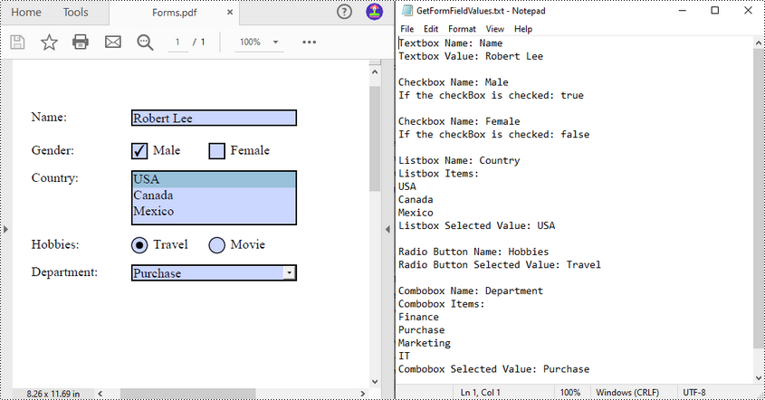 Java: Extract Values from PDF Forms