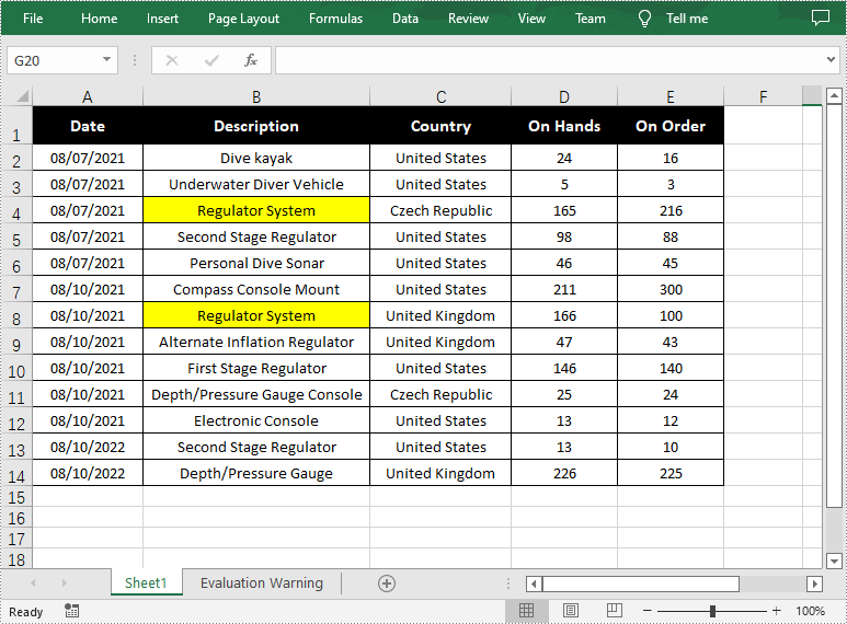 Java: Find and Highlight Data in Excel