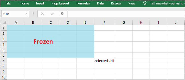 Java: Freeze Rows and Columns in Excel