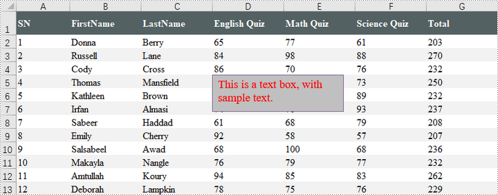 Java: Insert, Extract, or Delete Textboxes in Excel