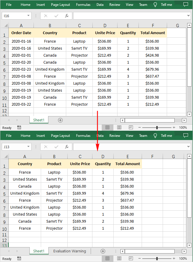 Java: Insert or Delete Rows and Columns in Excel