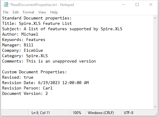 java-read-or-delete-document-properties-from-excel