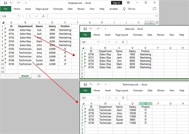 Java: Split a Worksheet into Several Excel Files