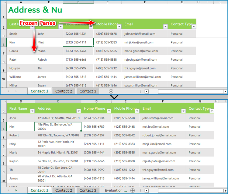 Java: Unfreeze Panes and Get Frozen Panes in Excel