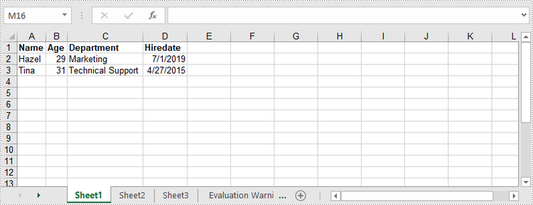 Java: Write Data to Excel Worksheets