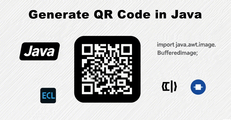 Generate a QR code in Java using a barcode generator library