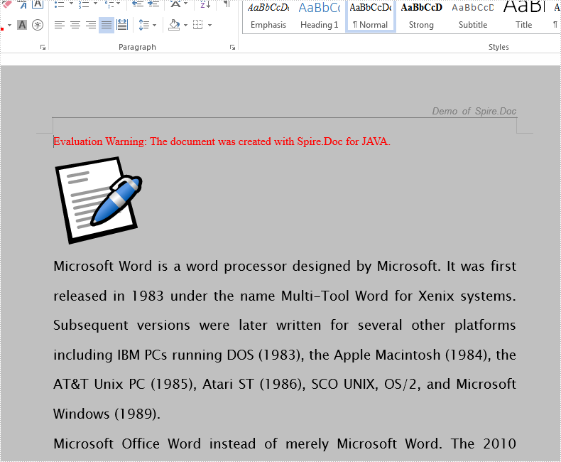 background color in word