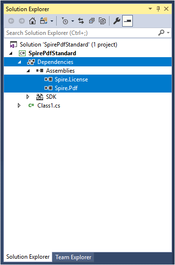 How to Mannually Add Spire.PDF as Dependency in a .NET Standard Library Project