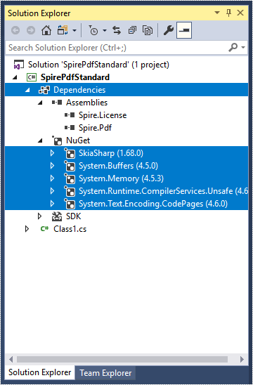 How to Mannually Add Spire.PDF as Dependency in a .NET Standard Library Project