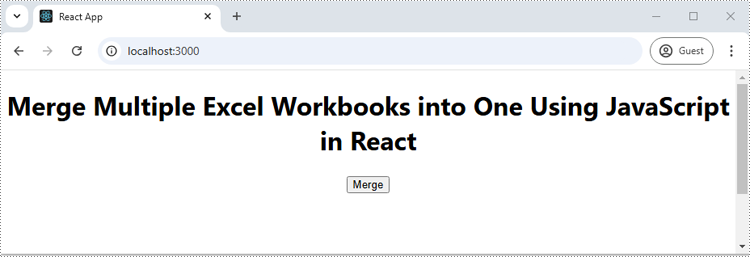 Run the code to launch the React app