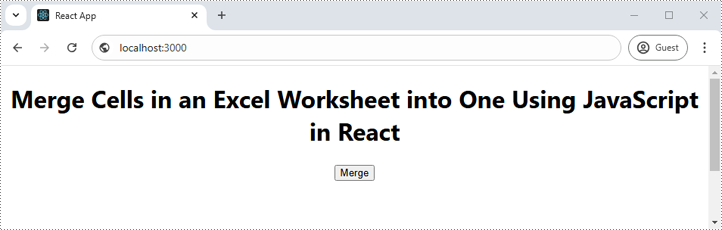Run the code to launch the React app