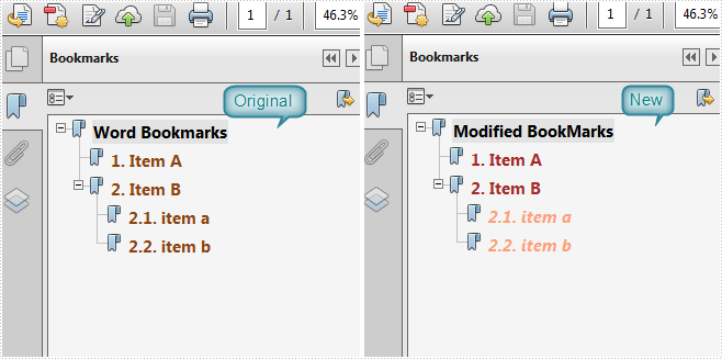 How to Modify Bookmarks in Existing PDF in C#, VB.NET