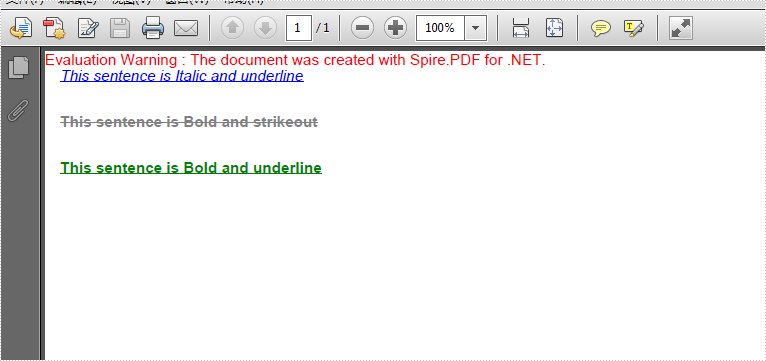 How to apply multiple font styles for the text on PDF in C#