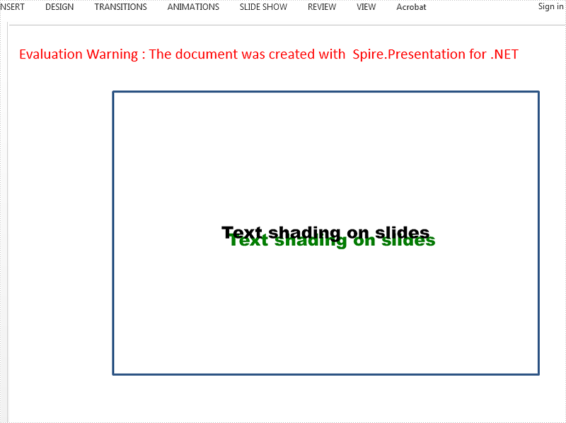 Set Shadow Effects for the Text on the Presentation Slides