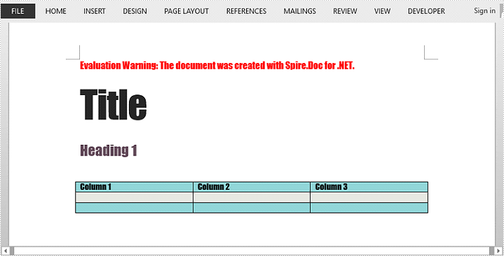 copying table format from another word document