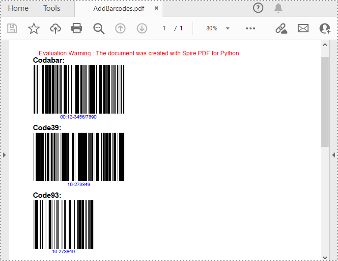 Python: Add Barcodes to PDF