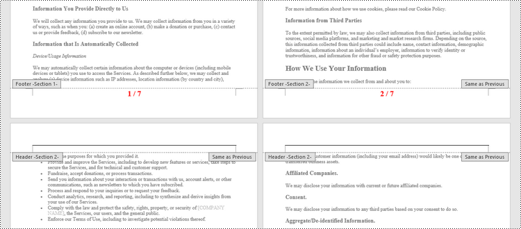 Python: Add Page Numbers to a Word Document