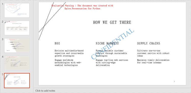 Python: Add Text or Image Watermarks to PowerPoint