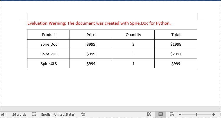 Python Add or Delete Table Rows and Columns in Word