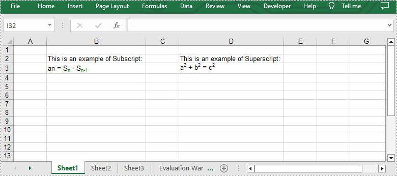 Python: Apply Superscript and Subscript in Excel