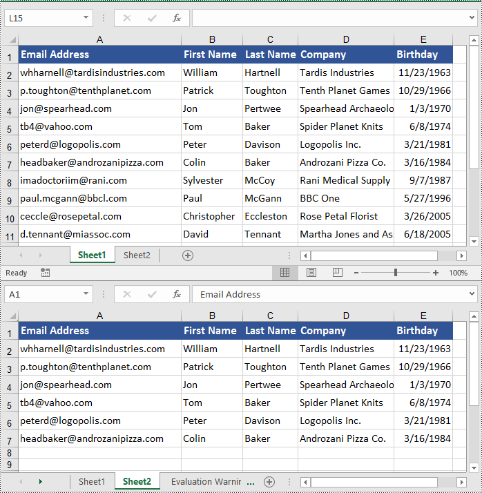 Python: Copy Rows, Columns and Cells in Excel