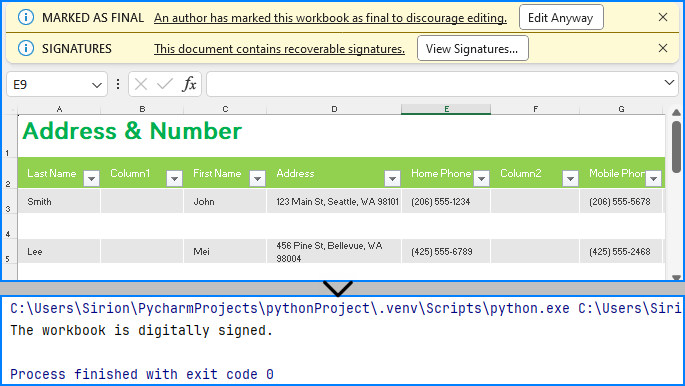 Python: Detect and Remove Digital Signatures in Excel Files