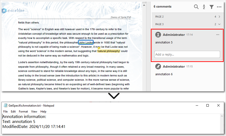 Extract Specified Annotations from PDF