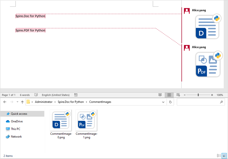 Python: Extract Comments from Word