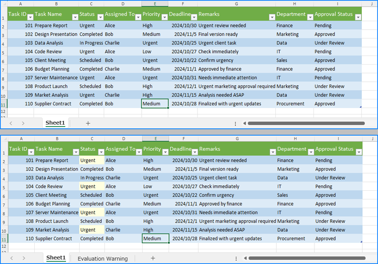 Python: Find and Highlight Data in Excel Worksheets