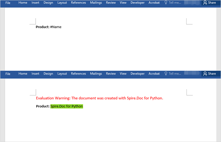 Python: Find and Replace Text in Word