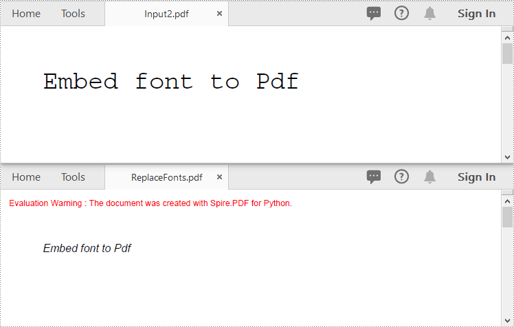 Python: Get or Replace Used Fonts in PDF