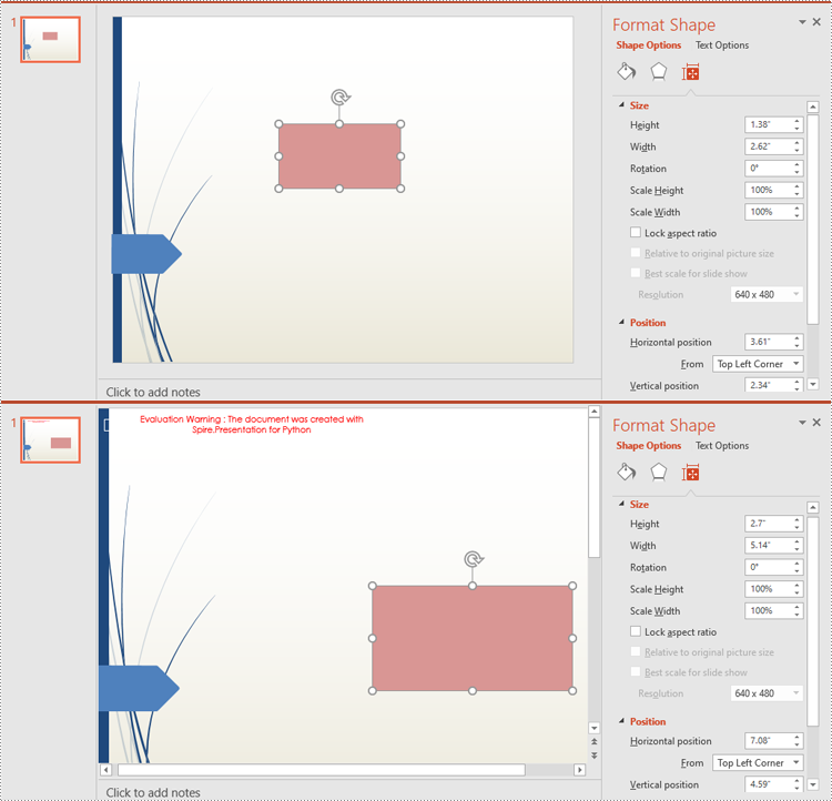 Python: Insert, Rotate, Resize, Reposition, and Reorder Shapes in PowerPoint