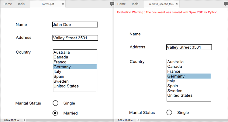 Python: Remove Forms from a PDF Document