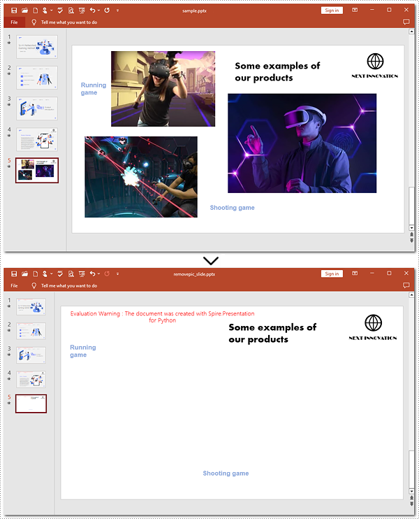 Python: Remove Images from Slides and Slide Masters in PowerPoint