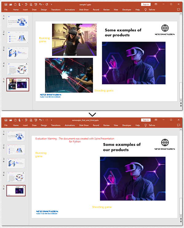 Python: Remove Images from Slides and Slide Masters in PowerPoint