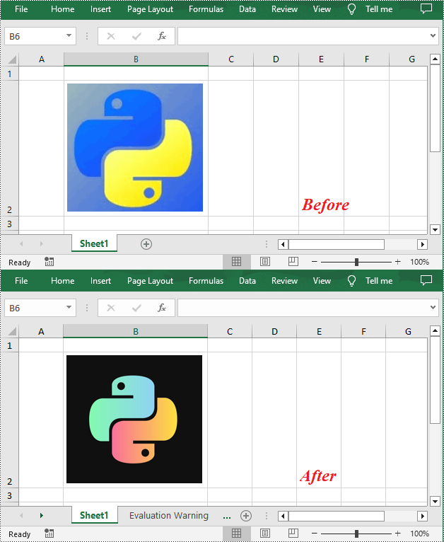 Python: Replace or Extract Images in Excel