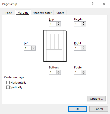 Python: Set Page Setup Options in Excel