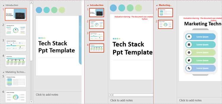 Split PowerPoint Presentations by Sections in Python