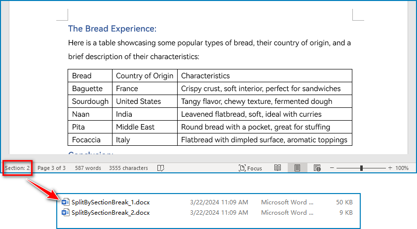 Python: Split Word Documents