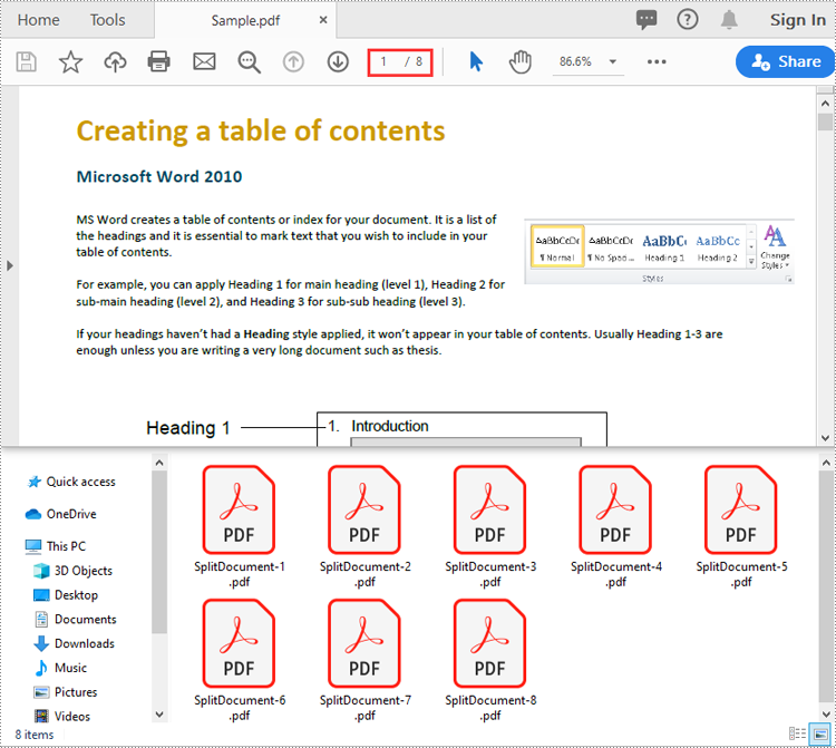 How to split a PDF into multiple files