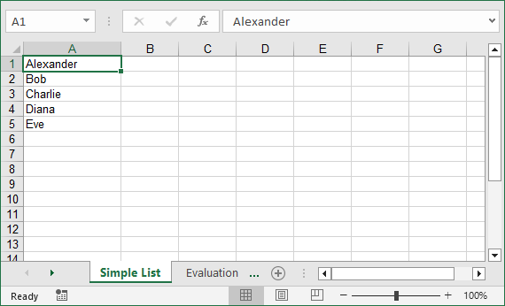 Write a simple 1D list to Excel in Python