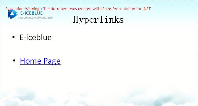 How to remove the hyperlink on a slide in the presentation