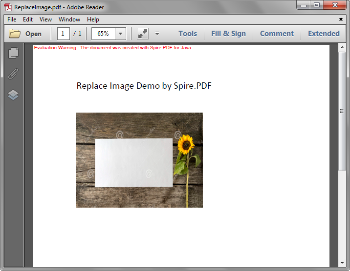 Replace image with new image in PDF in Java